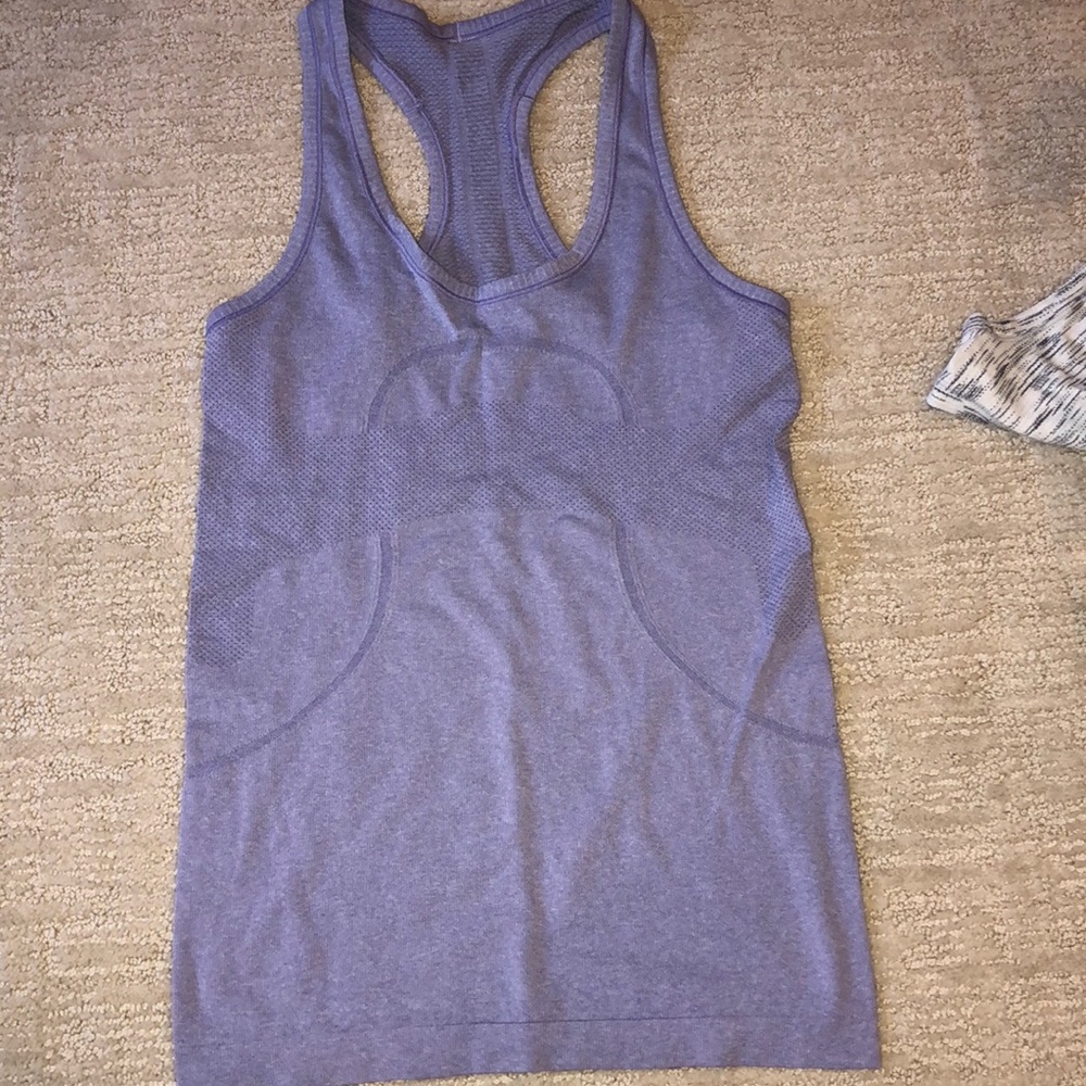 Purple workout tank top